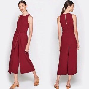 Joie Mairead Tie Jumpsuit Burgundy 10